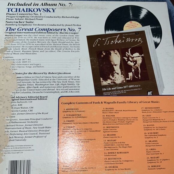 Funk & Wagnalls tchaikovsky Family Library of Great Music LP Record - Picture 2 of 6